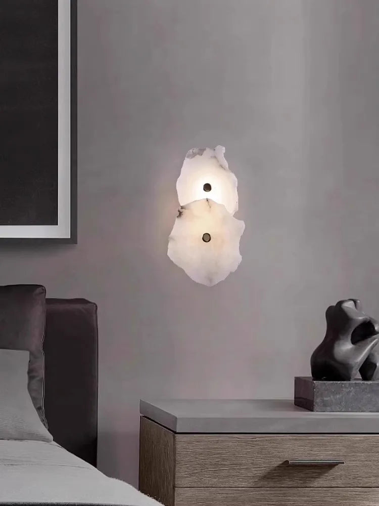 applique murale en marbre naturel et cuivre design moderne haut de gamme