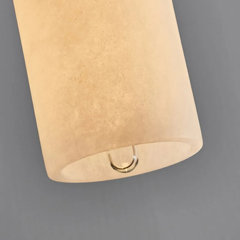 Kronleuchter aus Marmor mit Kupfer-Leuchtmittel für elegantes Licht - vue 5 sur 7