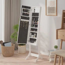 White floor mirror with white LED 34x37x146 cm, home decoration wall Deco living room decoration