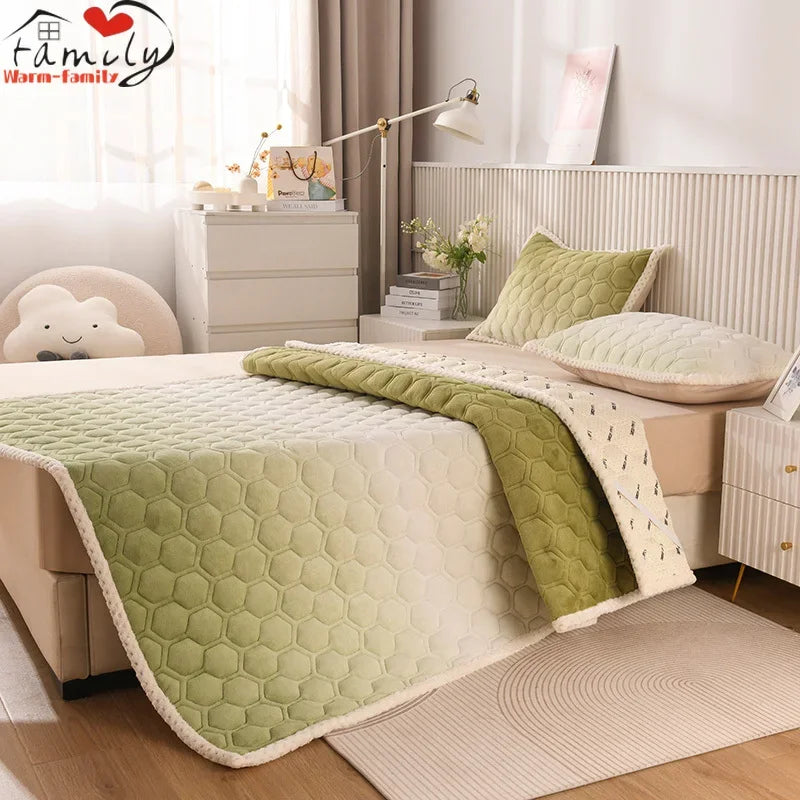 surmatelas doux pour étudiants en peluche pour lit simple ou double - vue 6 sur 18