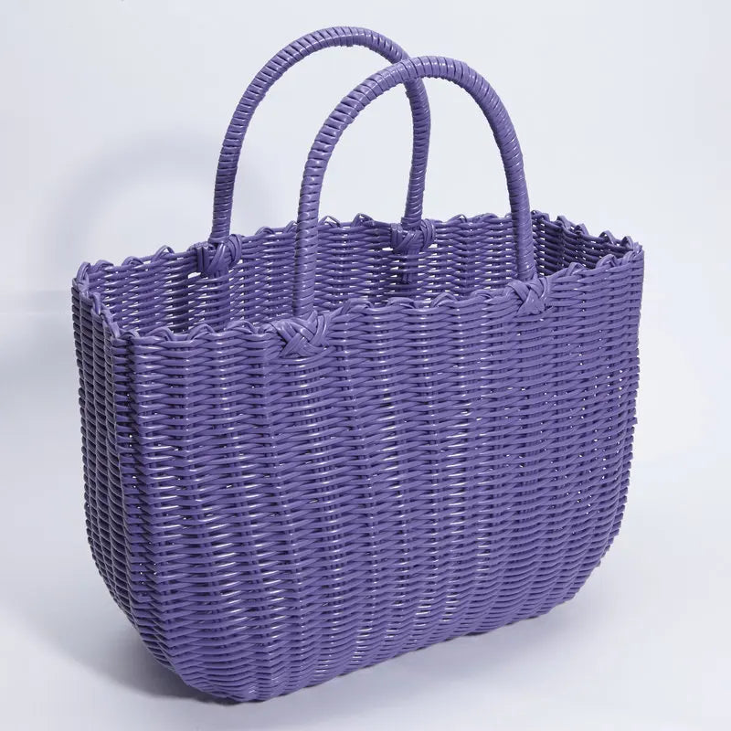 panier tissé imitation rotin pour pique-nique en extérieur - vue 18 sur 22