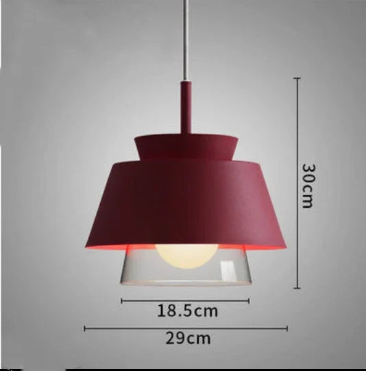suspension en verre et fer style nordique pour intérieur décoratif