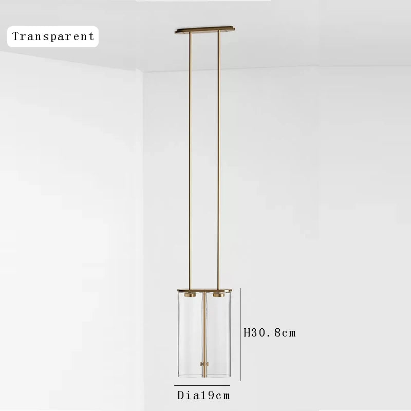 Minimalistische LED-Pendelleuchte im italienischen Design aus Glas