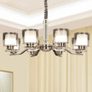 plafonnier led suspendu métal nickel design moderne luminaire décoratif intérieur