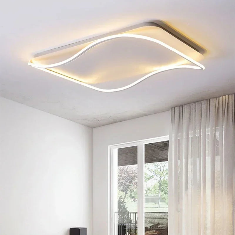 Moderner LED-Kronleuchter für die stilvolle Inneneinrichtung – Wellenform - vue 4 sur 20