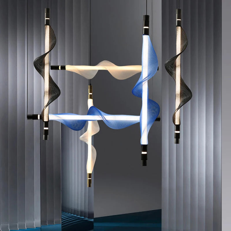 Kronleuchter Design LED Postmodern Acryl Trend 2024 Pendelleuchte - vue 5 sur 18
