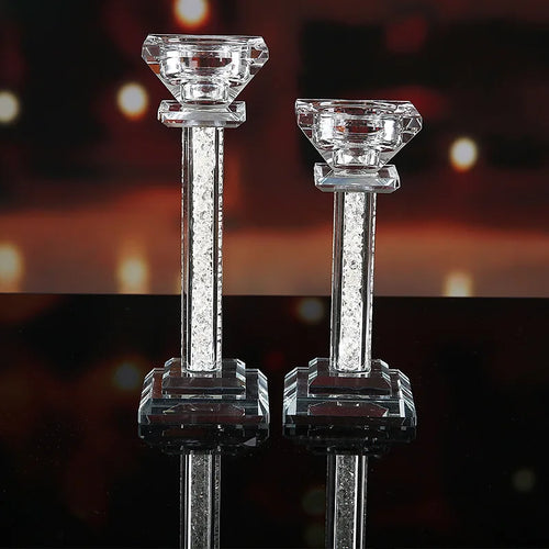 bougeoir en cristal haut de gamme pour décoration romantique