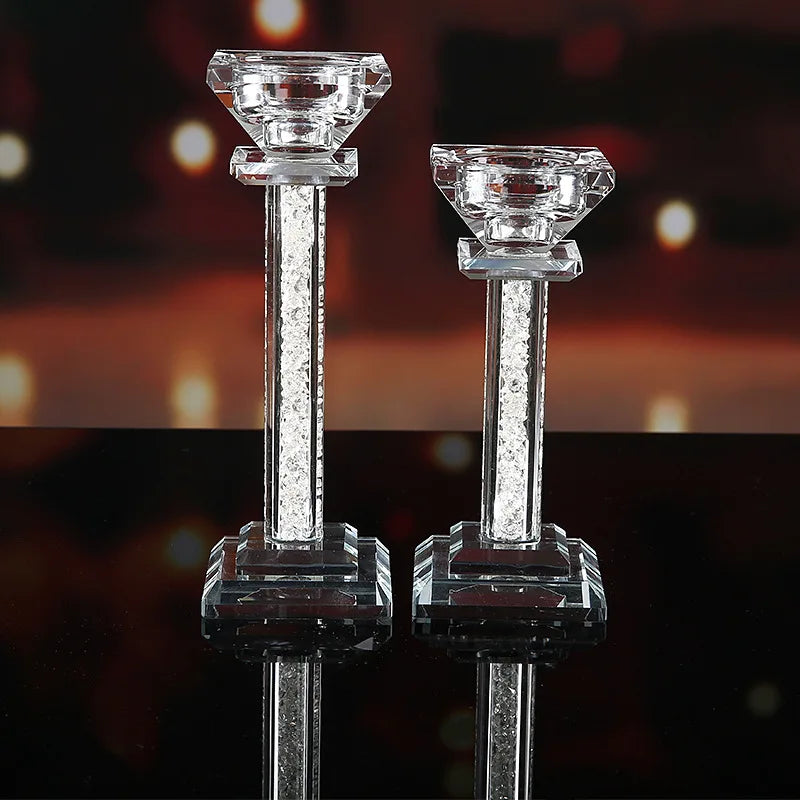 bougeoir en cristal haut de gamme pour décoration romantique - vue 6 sur 6