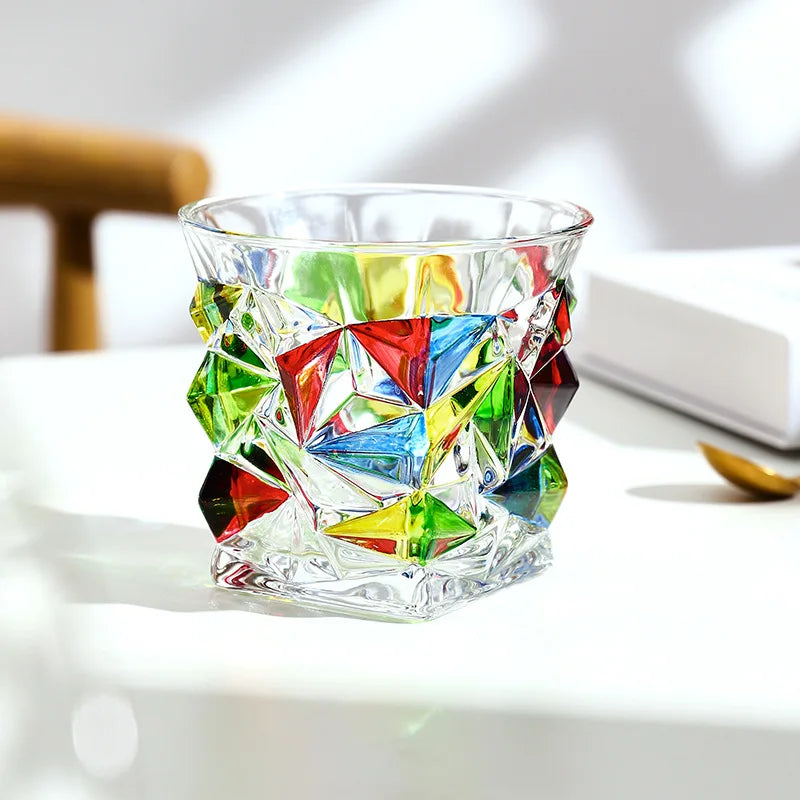 Verres cristal relief style vintage europeen 300 ml - vue 5 sur 7
