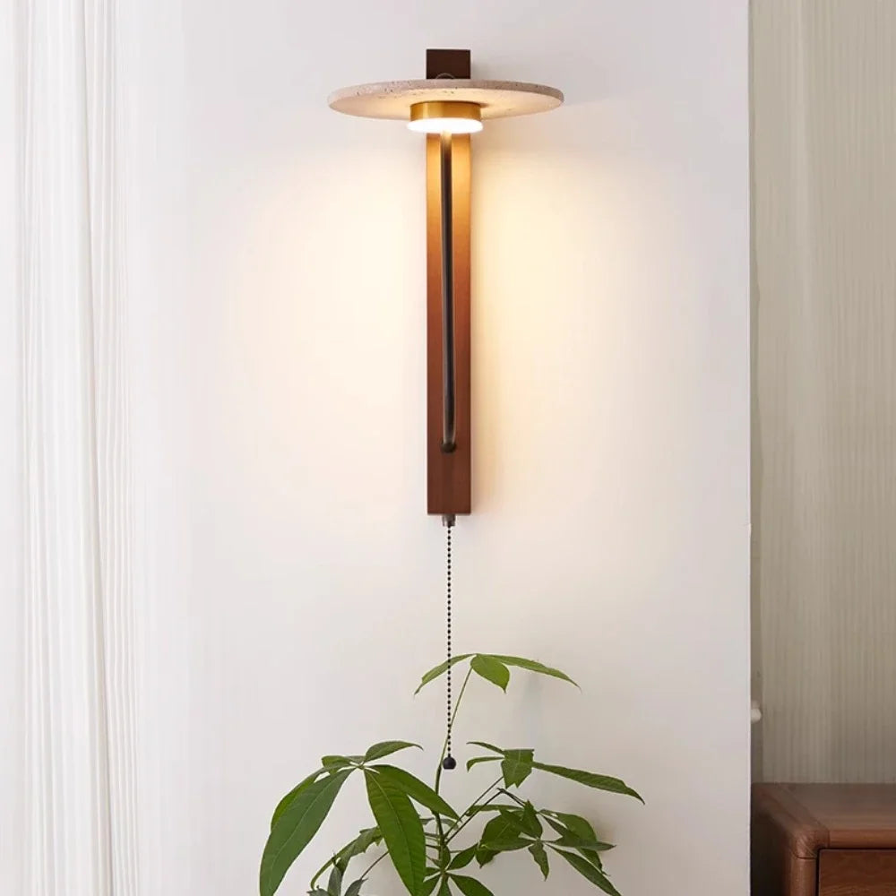 applique murale led vintage en pierre naturelle pour éclairage créatif - vue 5 sur 8