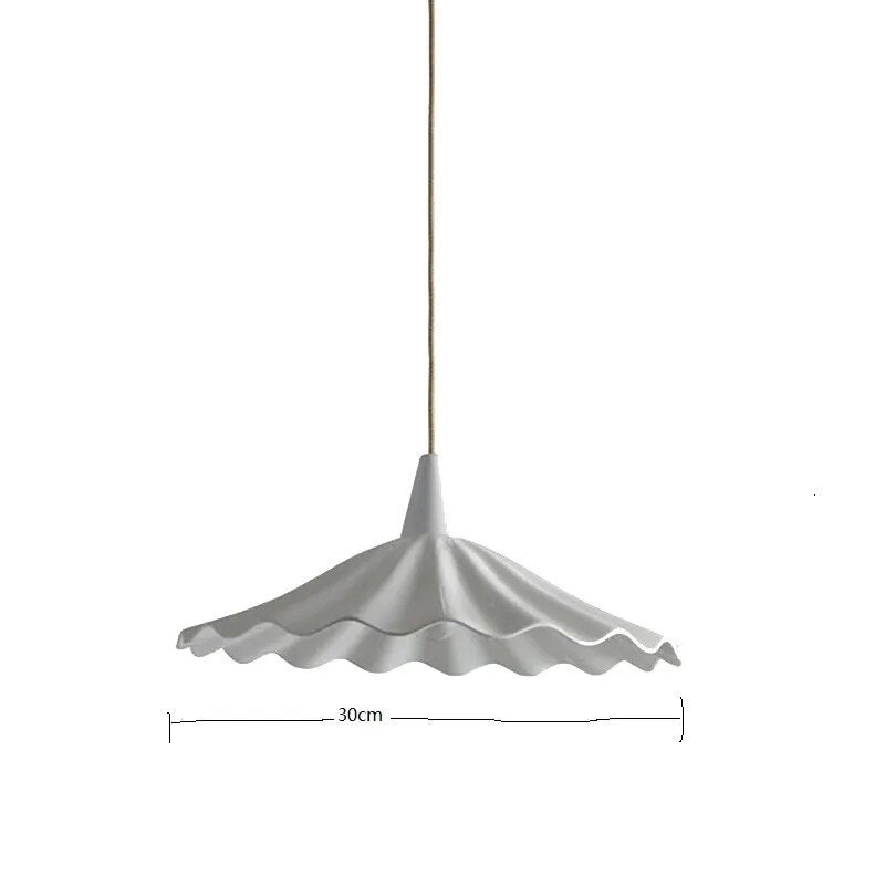 Design-Pendelleuchte LED Schmetterling Keramik und Holz - vue 28 sur 30