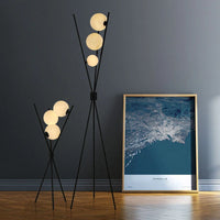 lampadaire lune led 3d design nordique trépied décoration