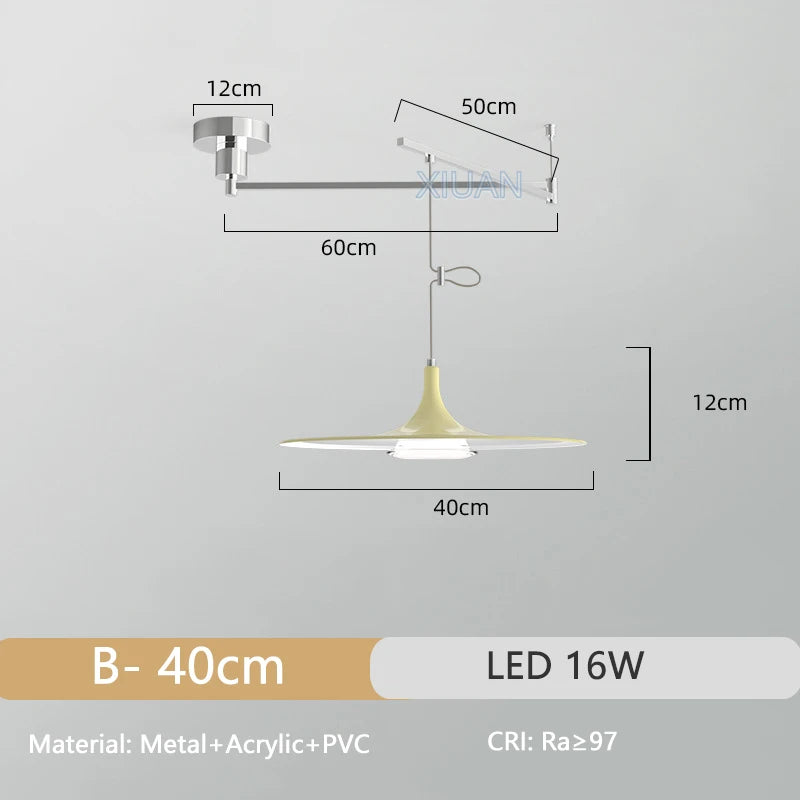 lustre minimaliste avec bras oscillant pour intérieur