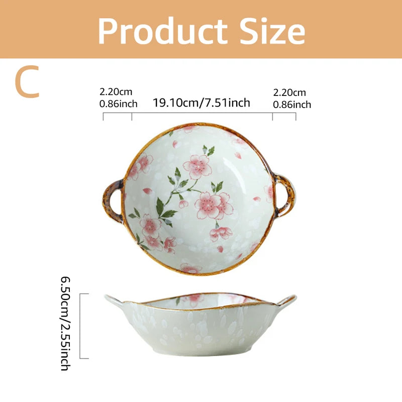 bols à riz japonais en porcelaine motif floral