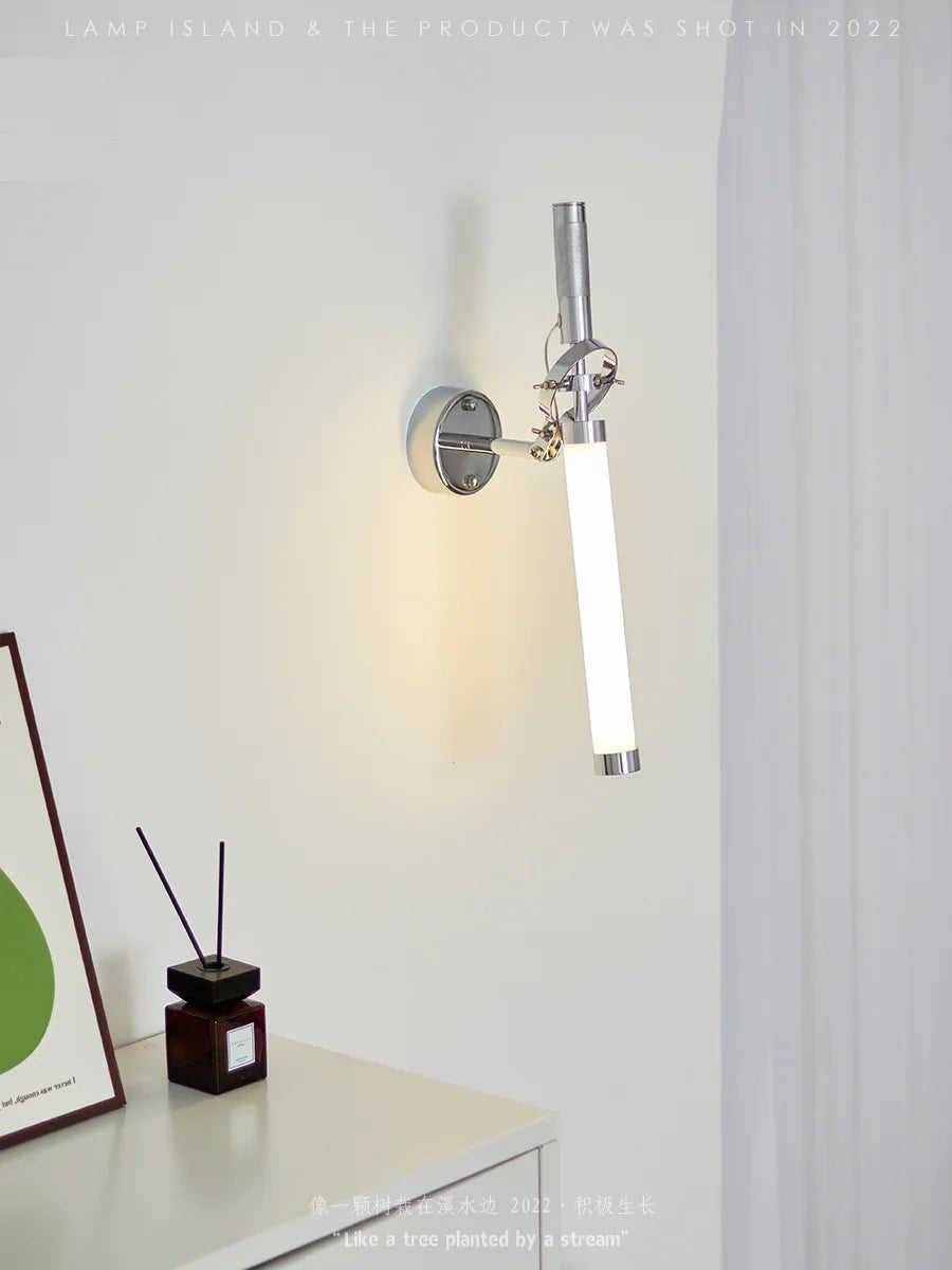 applique murale nordique en métal style industriel avec abat-jour led - vue 4 sur 7