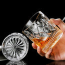 Verres cristal relief whisky vin biere pour table