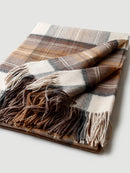 Plaid laine cachemire motif ecossais style pastoral chaud