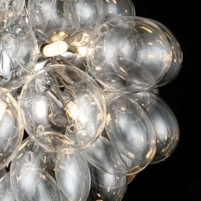 lustre postmoderne industriel en verre suspendu décoratif - vue 7 sur 14