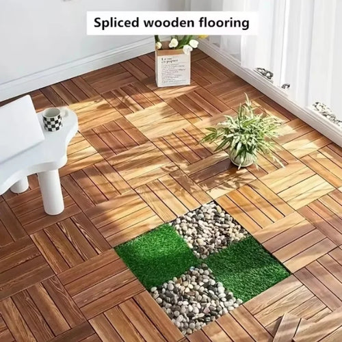 Parquet extérieur clipsable antidérapant imperméable effet bois - vue 6 sur 6