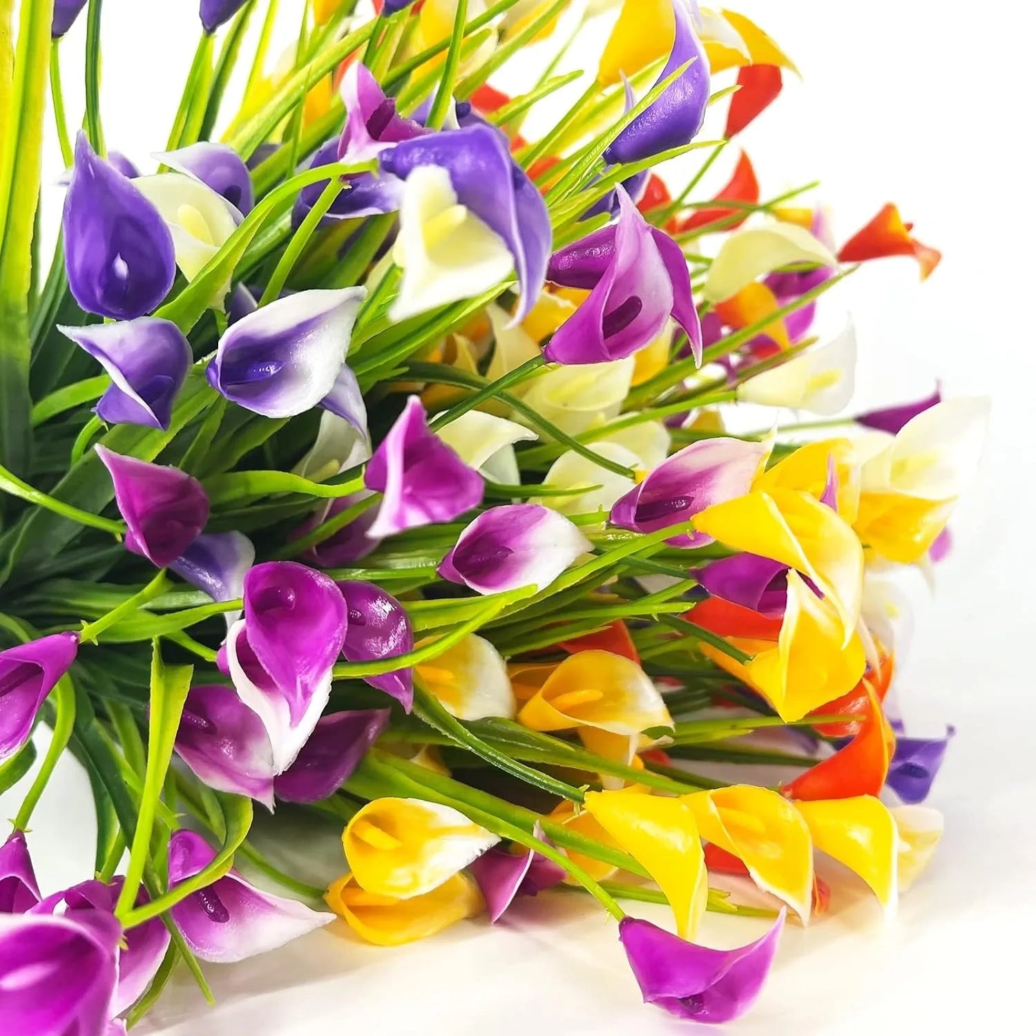 bouquet de lys calla artificiels pour décoration intérieure et extérieure - vue 3 sur 12