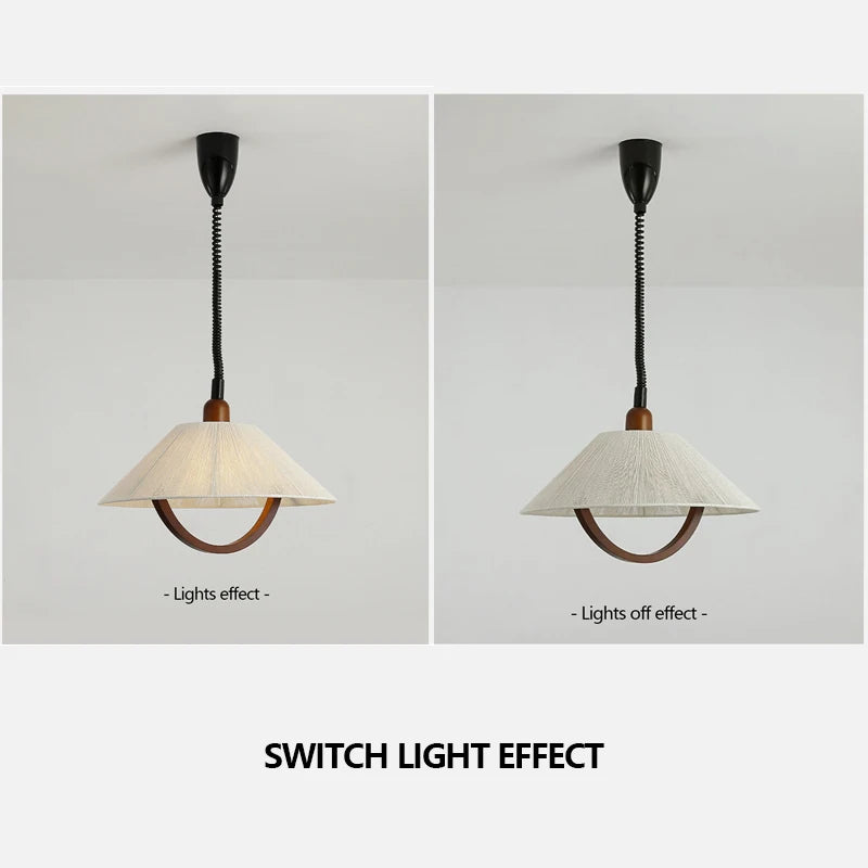suspension rétro en tissu rétractable avec éclairage à led - vue 6 sur 9