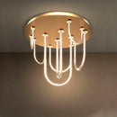 lustre rectangulaire en acier inoxydable à intensité variable