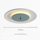Moderner, minimalistischer LED-Deckenleuchte aus Eisen und Acryl mit Farblicht