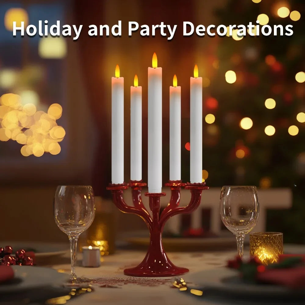 bougies coniques led scintillantes avec télécommande pour fêtes et occasions - vue 6 sur 8