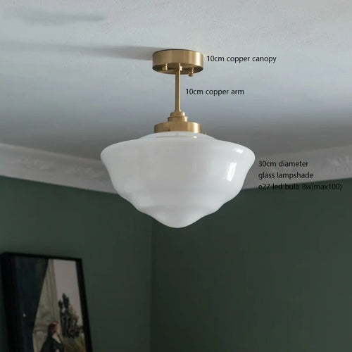 LED-Pendelleuchte aus milchweißem Glas - vue 14 sur 30