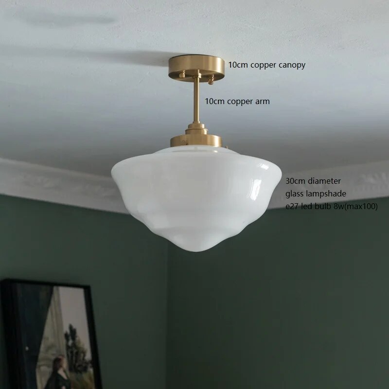 LED-Pendelleuchte aus milchweißem Glas - vue 13 sur 30