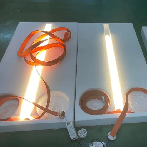 Kreative minimalistische LED-Pendelleuchte aus Glasröhren im postmodernen Stil - vue 6 sur 14