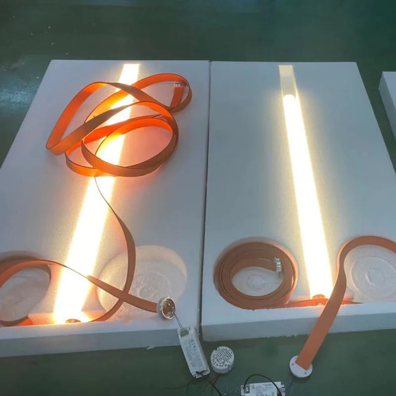 Kreative minimalistische LED-Pendelleuchte aus Glasröhren im postmodernen Stil - vue 6 sur 14