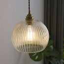 lustre rétro en verre et cuivre pour décoration intérieure