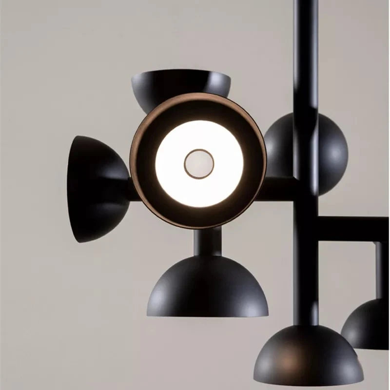 lustre Design postmoderne noir blanc salon Restaurant hôtel LED Art décor - vue 7 sur 12