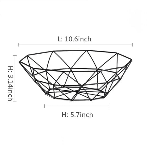 bols de rangement modernes en métal pour collations et fruits - vue 17 sur 17