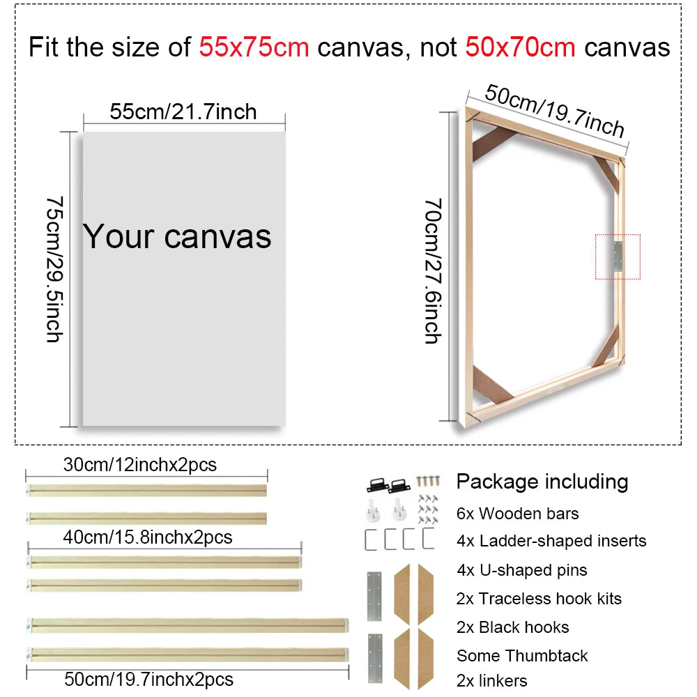cadre mural en bois pour toiles et peintures décoratives - vue 16 sur 30
