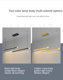lustre moderne simple avec bande linéaire led pour restaurant
