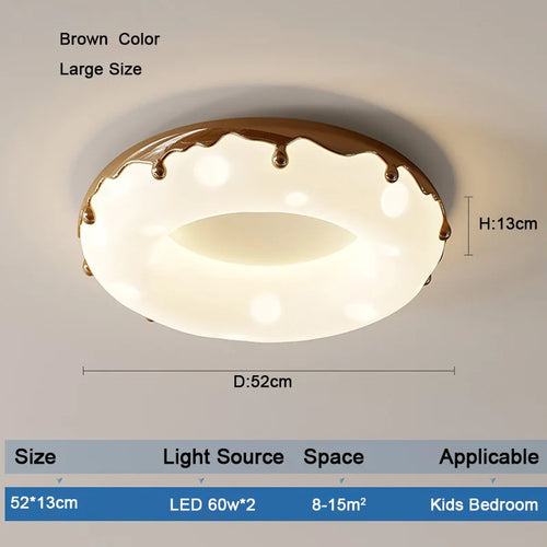 LED-Deckenleuchte Design Minimalistisch Dekorative Donut-Form - vue 9 sur 14