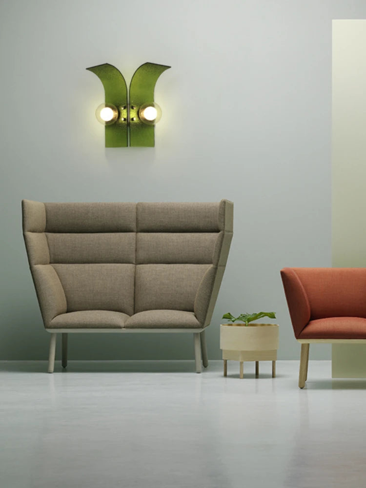 Retro Wandleuchte aus farbigem Glas für elegante Dekoration - vue 4 sur 8