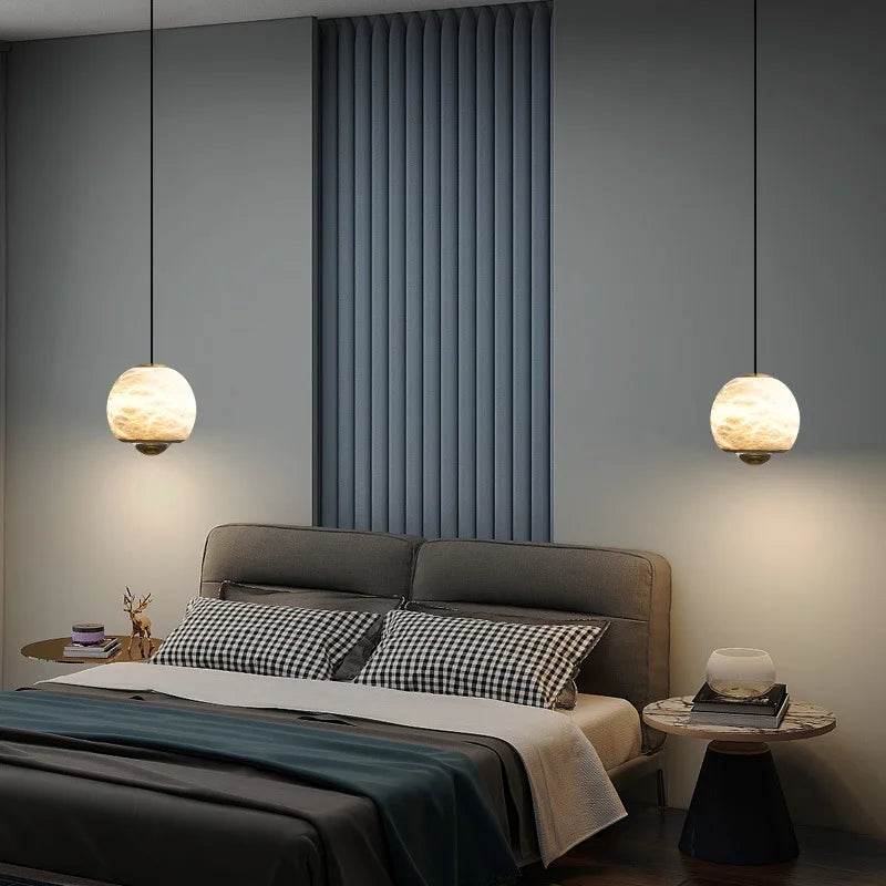 Nordische Marmor-Pendelleuchte im modernen Design für Ihr Zuhause - vue 4 sur 7