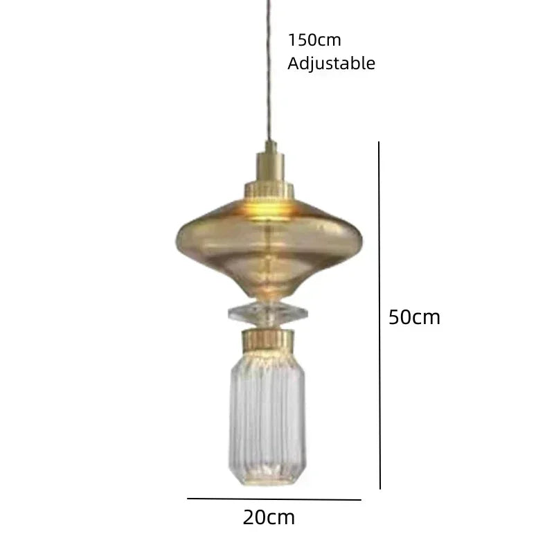 lustre moderne en cristal avec éclairage led pour décoration intérieure - vue 11 sur 14