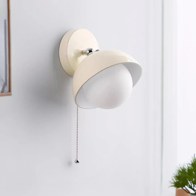 appliques murales en verre blanc style crème française pour intérieur élégant - vue 5 sur 6