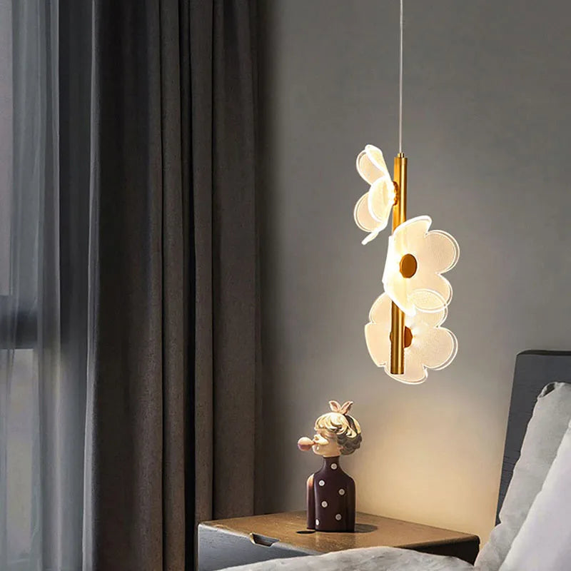 suspension design fleur lumineuse pour intérieur enfants et étude - vue 5 sur 7