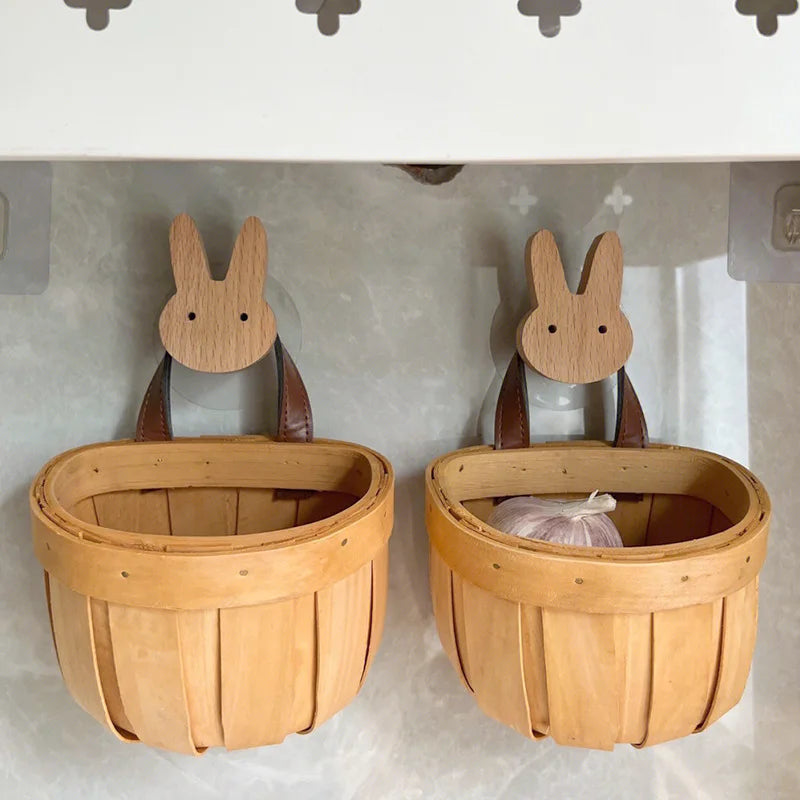 Kitchen Organizer Basket for Ginger Garlic and Onion Storage, Wall Hanging, Cute Small Basket, Storage Box