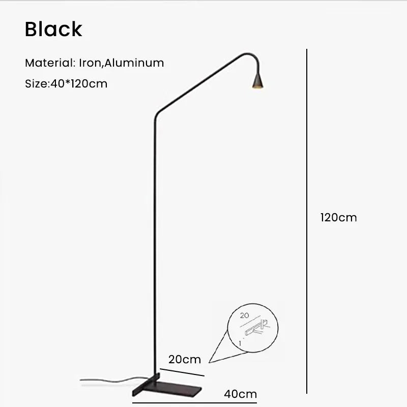 Minimalistische Wandleuchte in Gold mit langem Arm für die Inneneinrichtung
