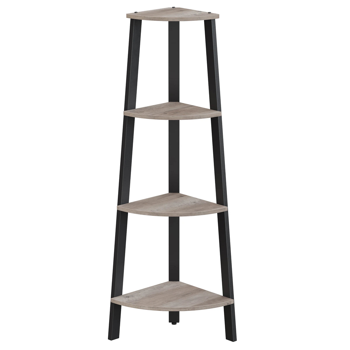 VASAGLE Corner Shelf Unit, 4-Tier Corner Shelf, Ladder Shelf for Living Room, Bookshelf or Plant Stand, Industrial Accent - vue 2 sur 8