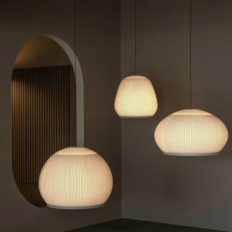 Spanish Designer Pendant Lamp Fabric Chandelier Suspension Hanging Light - vue 4 sur 9
