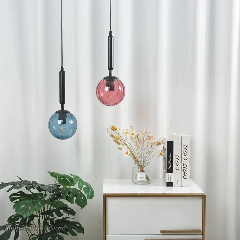 suspension moderne en verre pour décoration intérieure élégante