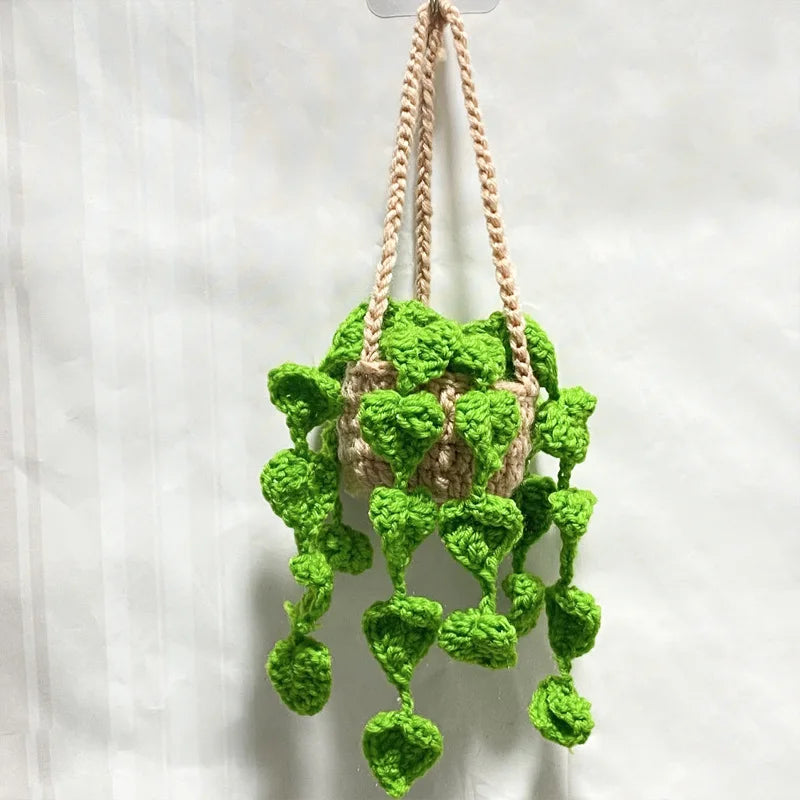 crochet suspendu créatif pour décoration de voiture plante en pot - vue 11 sur 34
