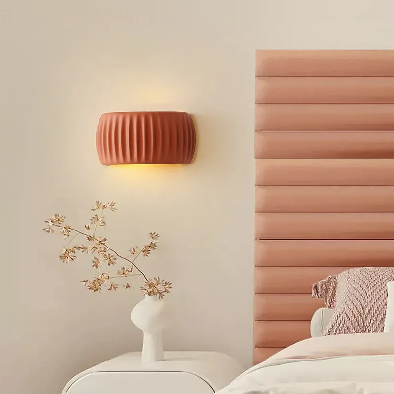 applique murale nordique design moderne matériau résine forme citrouille - vue 4 sur 8